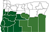 Oregon Map Green Outline4